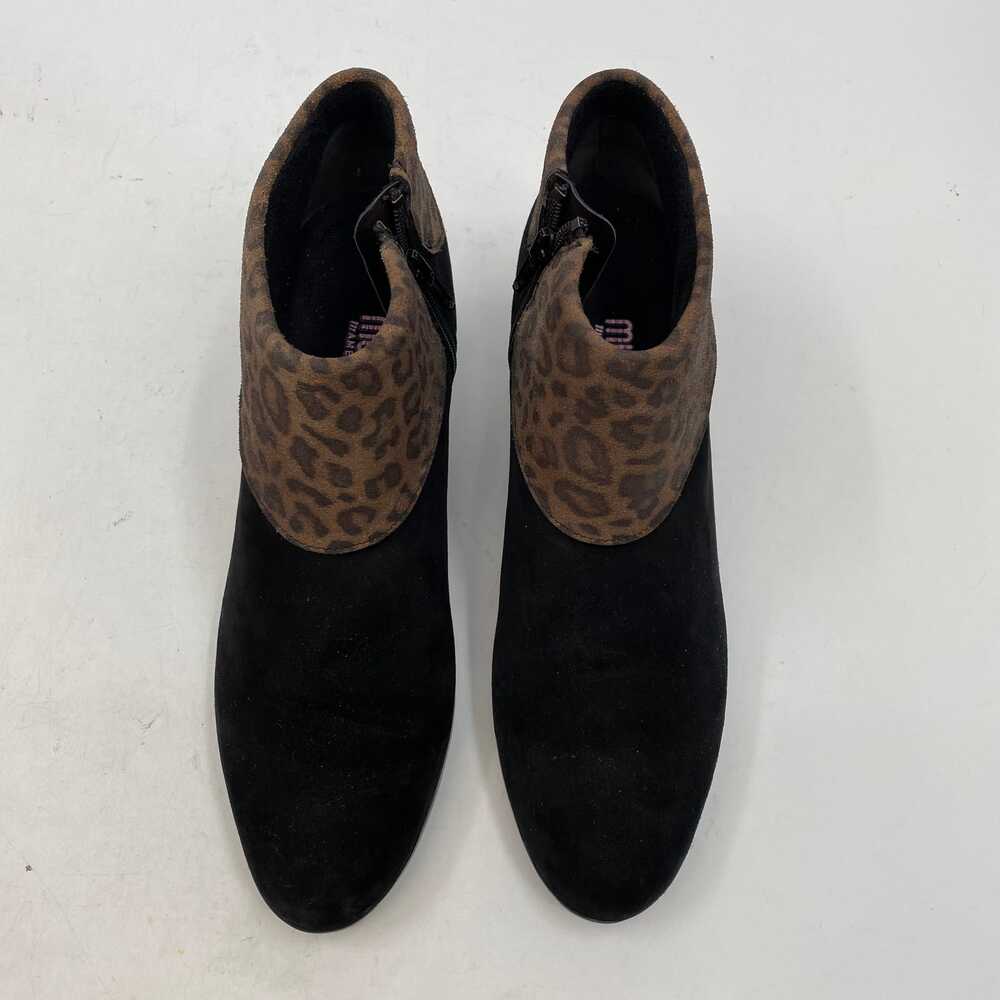 Munro Black Animal Print Faux Suede Booties | Women’s Size 10 - Picture 3 of 7
